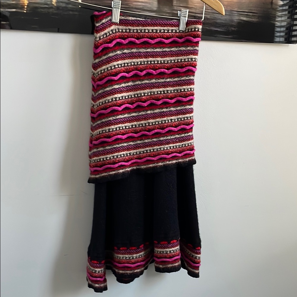 Multicolor Striped Knit Skirt